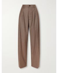 Jamie Haller - The Tapered Pleated Houndstooth Stretch Wool-Blend Pants - Lyst