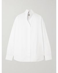 TOTEME - Sharp Oversized Cotton-Poplin Shirt - Lyst