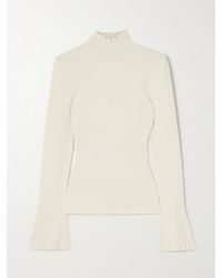 Proenza Schouler - Phyllis Striped Ribbed-Knit Turtleneck Sweater - Lyst
