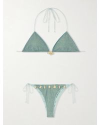 Oséree - Lumiere Metallic Charm-Detail Bikini - Lyst