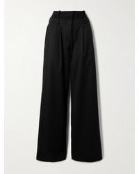 16Arlington - Ivlia Mehrlagige Hose Mit Weitem Bein Aus Crêpe Mit Falten - Lyst