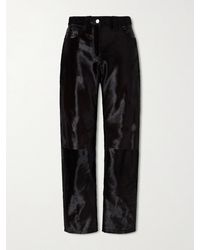 KHAITE - Callum Calf Hair Straight-Leg Pants - Lyst