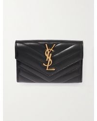 Saint Laurent - Cassandre Small Matelassé Leather Wallet - Lyst