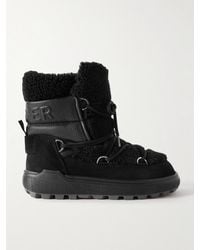 Bogner - Chamonix Schneestiefel Aus Shearling, Strukturiertem Leder Und Veloursleder - Lyst