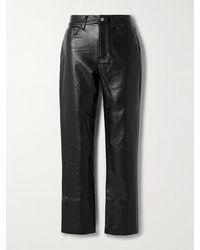 Anine Bing - Bruno Coated Woven Straight-Leg Pants - Lyst