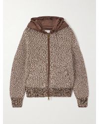 Moncler - Hooded Quilted Shell-Trimmed Wool Cardigan - Lyst