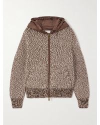 Moncler - Hooded Quilted Shell-Trimmed Wool Cardigan - Lyst