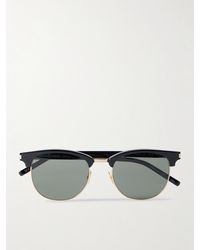Saint Laurent - Round-Frame Acetate And-Tone Sunglasses - Lyst