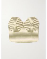 Mara Hoffman - Net Sustain Striped Tencel Lyocell-Blend Twill Bustier Top - Lyst