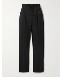 Max Mara - Edere Hose Aus Einer Mischung Aus Wolle, Mohair Und Seide Mit Falten - Lyst