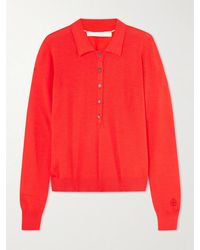 RÙADH - Dea Embroidered Merino Wool Polo Sweater - Lyst