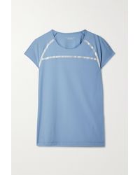 FALKE T-shirt Aus Stretch-jersey Mit Print - Blau
