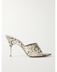 AMINA MUADDI - Bianca Snake-Effect Leather Sandals - Lyst