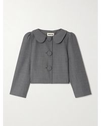ShuShu/Tong - Cropped Grain De Poudre Jacket - Lyst
