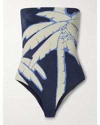Johanna Ortiz - Alta Mar Strapless Printed Swimsuit - Lyst