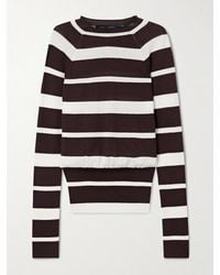 Proenza Schouler - Gia Striped Wool And Silk-Blend Sweater - Lyst