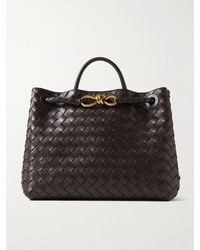 Bottega Veneta - Andiamo Mittelgroße Tote Aus Intrecciato-Leder - Lyst
