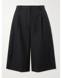 Loulou de Saison - Adler Pleated Wool-Twill Shorts - Lyst