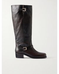 STAUD - Solid Color Leather Knee Boots - Lyst