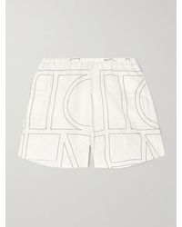 TOTEME - Shorts Aus Einer Biobaumwoll-Seidenmischung Mit Stickereien - Lyst