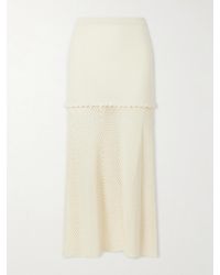 Escvdo - Mural Crocheted Cotton Midi Skirt - Lyst