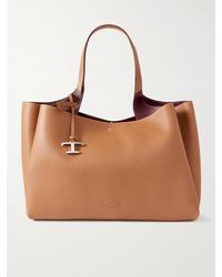 Tod's - Mittelgroße Tote Aus Strukturiertem Leder - Lyst