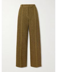 Rabanne - Wool-Blend Bouclé-Twill Straight-Leg Pants - Lyst