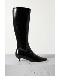 TOTEME - Net Sustain The Slim Crinkled Patent-Leather Knee Boots - Lyst