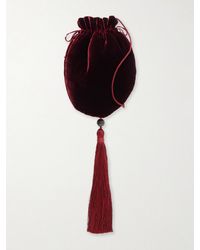 Le Sundial - Lee Tasseled Velvet Clutch - Lyst