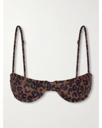 Haight - Barbara Leopard-Print Bikini Top - Lyst
