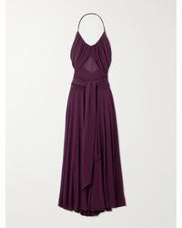 Alaïa - Stretch-Jersey Halterneck Maxi Dress - Lyst