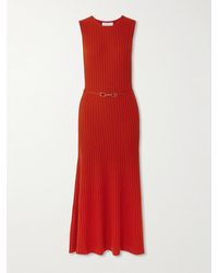 Gabriela Hearst - Meier Belted Ribbed Wool And Cashmere-Blend Midi Dress - Lyst