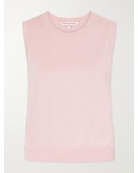 Carolina Herrera - Ribbed Silk And Cotton-Blend Vest - Lyst