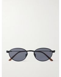 THISTLES - The Cruz Oval-Frame Metal Sunglasses - Lyst