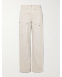 RE/DONE - Workwear Frayed Embellished Mid-Rise Boyfriend Jeans - Lyst