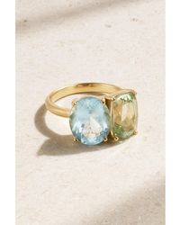 Irene Neuwirth - Gemmy Gem 18-Karat, Aquamarine And Tourmaline Ring - Lyst