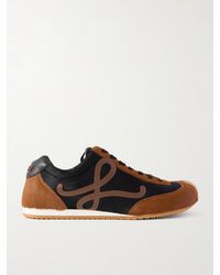 Loewe - Ballet Runner 2.0 Logo-Appliquéd Calf Hair And Leather Sneakers - Lyst
