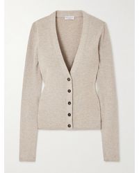 Brunello Cucinelli - Cardigan Aus Metallic-Rippstrick - Lyst