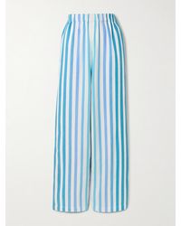 Marrakshi Life - Palazzo Striped Cotton-Blend Wide-Leg Pants - Lyst