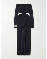 JW Anderson - Off-The-Shoulder Twist-Front Cutout Jersey Maxi Dress - Lyst