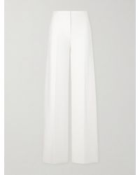 Max Mara - Cotton-Piqué Wide-Leg Pants - Lyst
