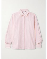 Max Mara - Striped Cotton-Poplin Shirt - Lyst