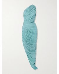 Alaïa - Asymmetrische Robe Aus Jersey Mit Raffungen Und Cut-Out - Lyst