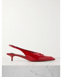 Jacquemus - Cubisto Bow-Embellished Leather Slingback Pumps - Lyst