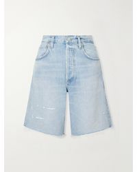 Citizens of Humanity - Ayla Frayed Denim Shorts - Lyst