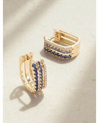 Roxanne First - Triple 14-Karat, Sapphire And Diamond Hoop Earrings - Lyst