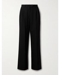 The Row - Virgil Pleated Wool-Gabardine Wide-Leg Pants - Lyst