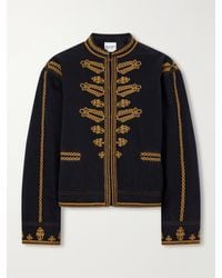 Isabel Marant - Emailia Embroidered Padded Cotton-Twill Jacket - Lyst