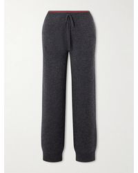 Gucci - Striped Wool-Blend Straight-Leg Track Pants - Lyst