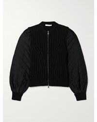 Max Mara - Torre Ribbed Wool And Padded Quilted Silk Jacket - Lyst